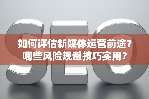 如何评估新媒体运营前途？哪些风险规避技巧实用？